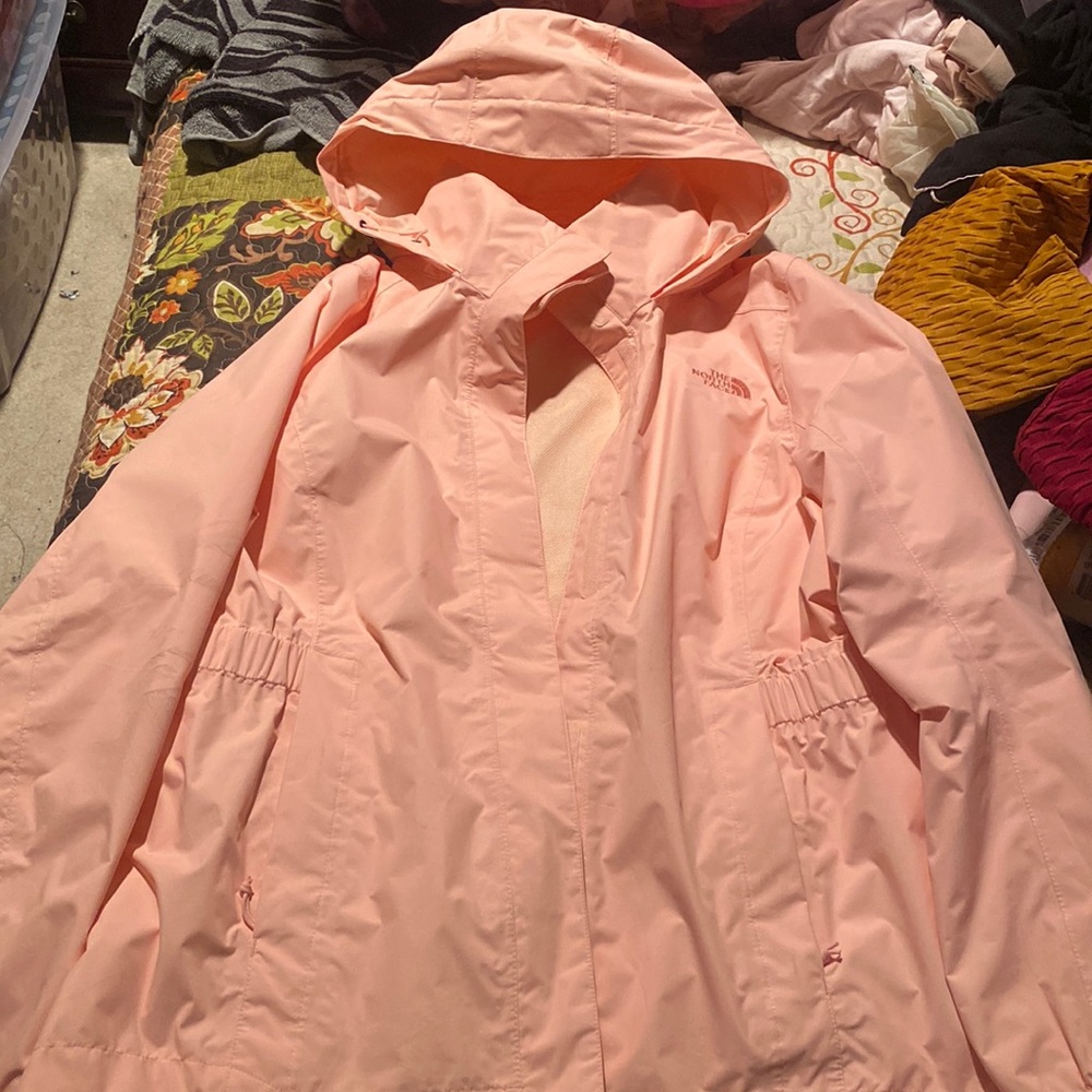 Pink North Face Rain Jacket